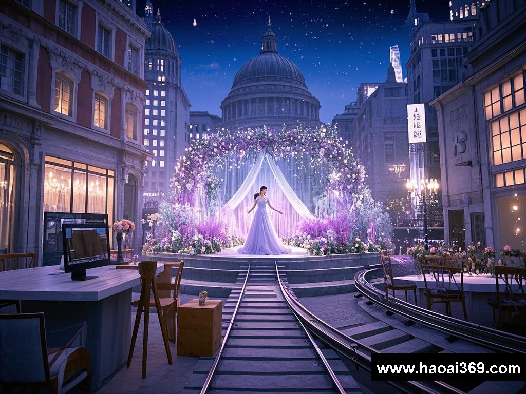 梦幻婚礼现场里图片合成与轨道的奇妙故事