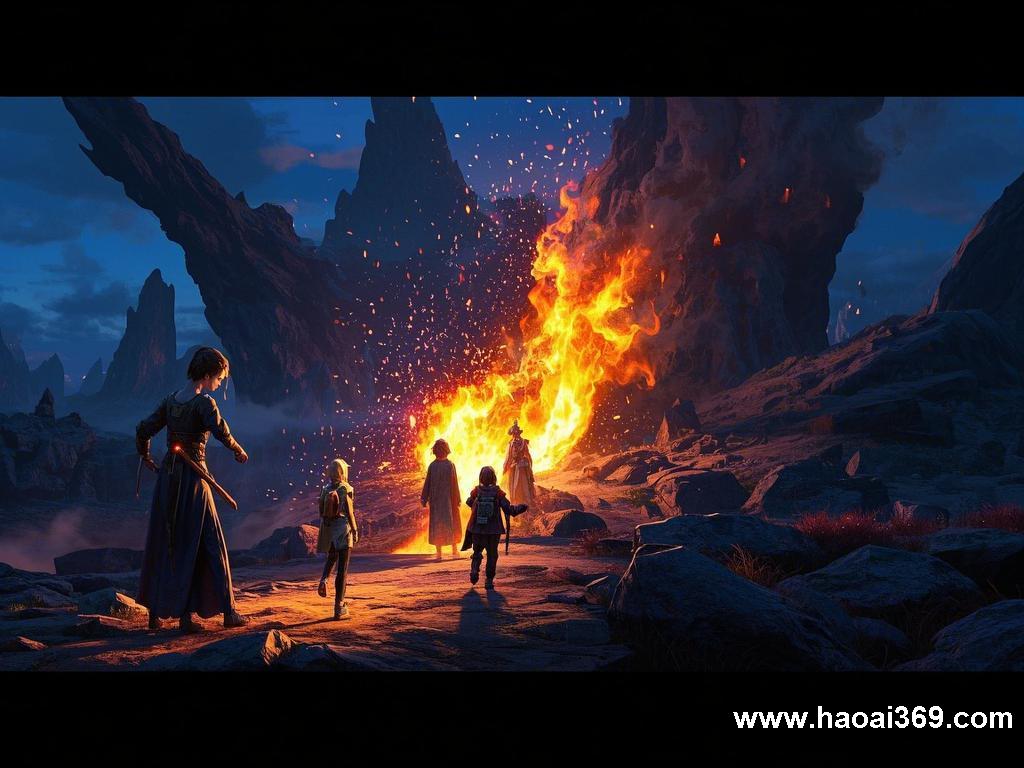 火焰与粒子交织的奇幻之旅