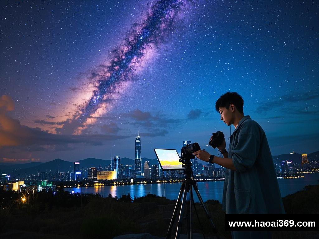 星空下的浪漫调色板