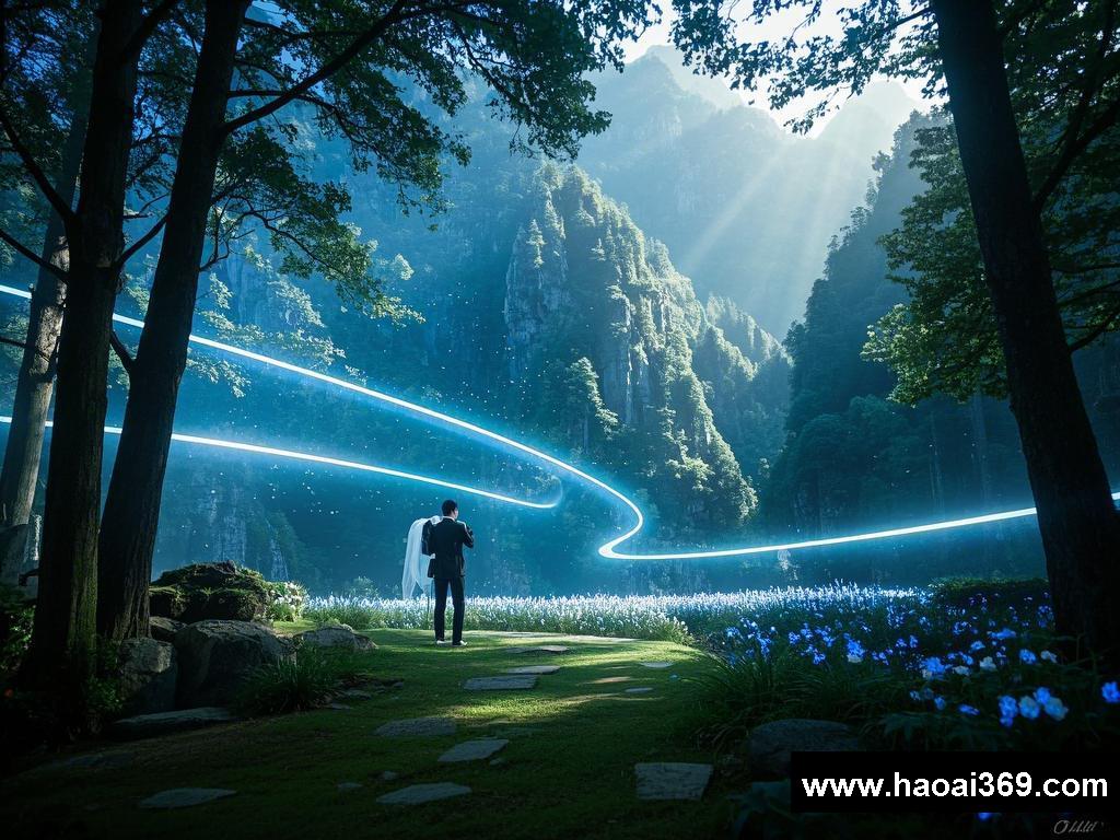 梦幻婚礼：科技与自然的浪漫交织